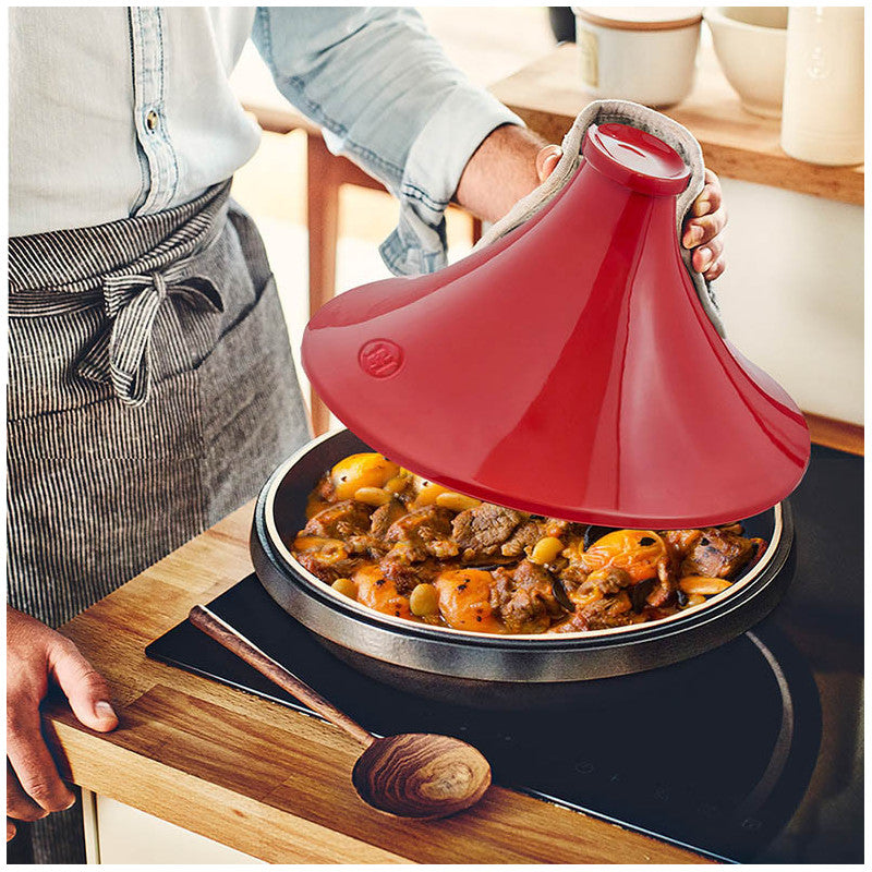 Tajine Marocain Grand 37 Cm En Terre Cuite Naturelle - Cuisson Saine Traditionnelle