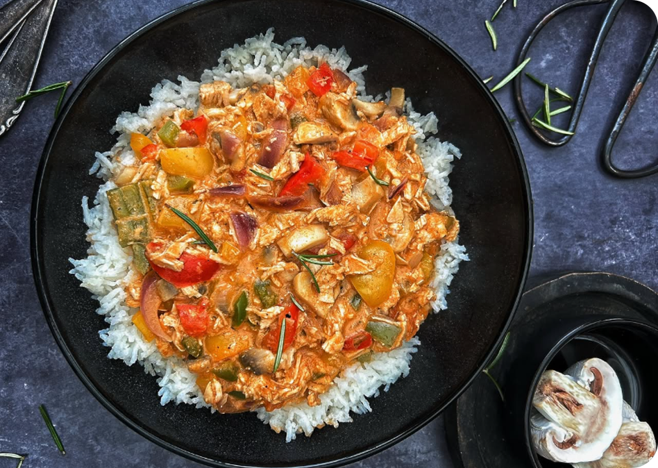 Butter chicken met basmati rijst