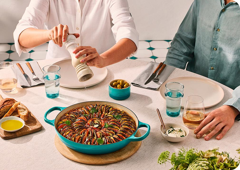 Traditionele ratatouille met verse groenten