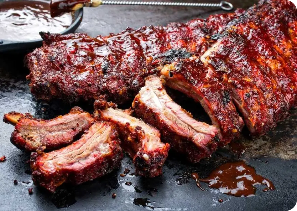 Slow cooker hot honey ribben