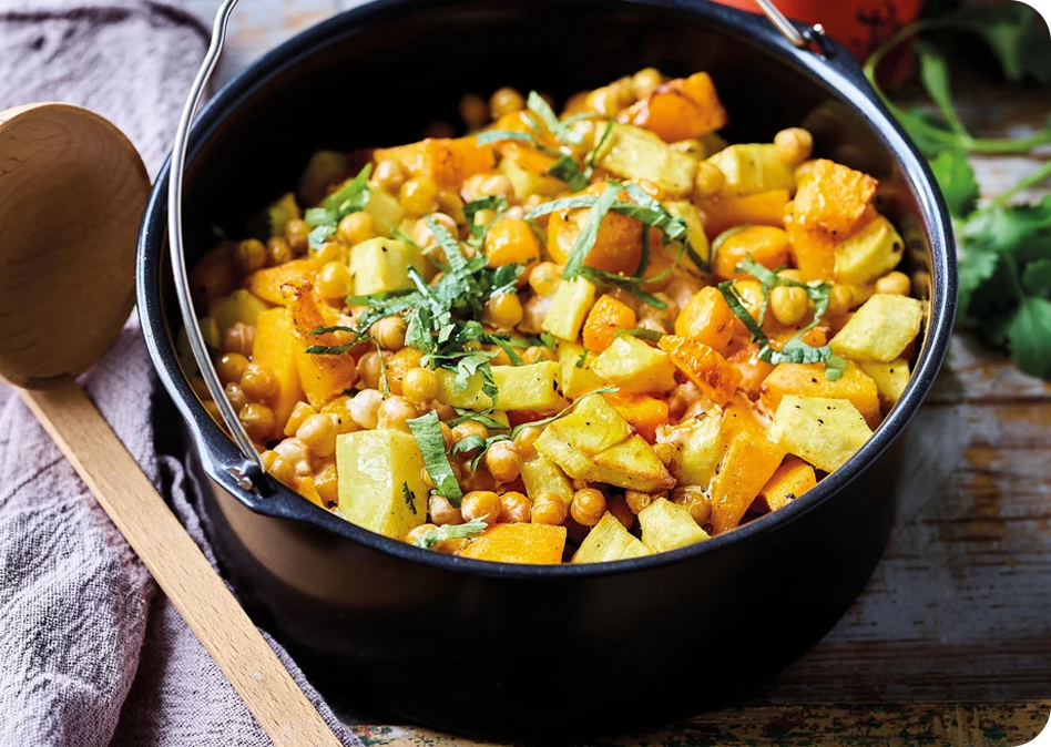 Kruidige pompoencurry met wortel en pastinaak