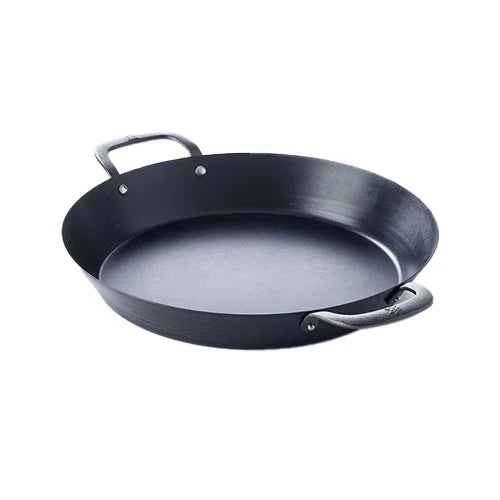 Gietijzeren Paella Pan – 40 x 4 cm - Extra grote Paellapan - Zwart
