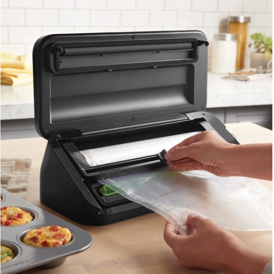 Foodsaver FSV2190 Compact sealer RVS met rolinleg NIEUW