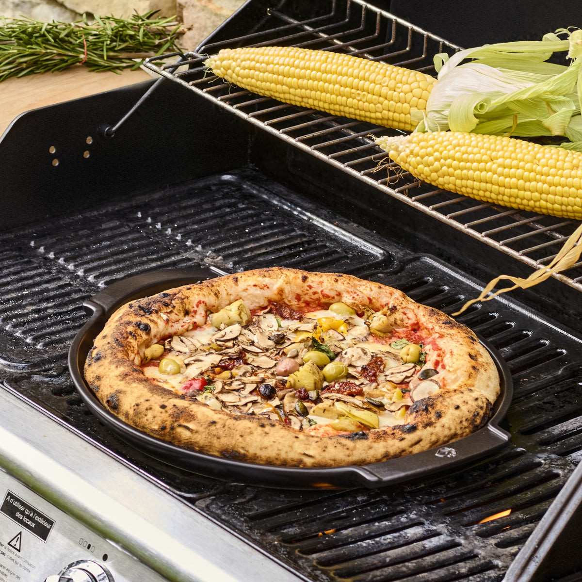 Peugeot GRILL TO TABLE Pizzasteen - Zwart - 34 cm